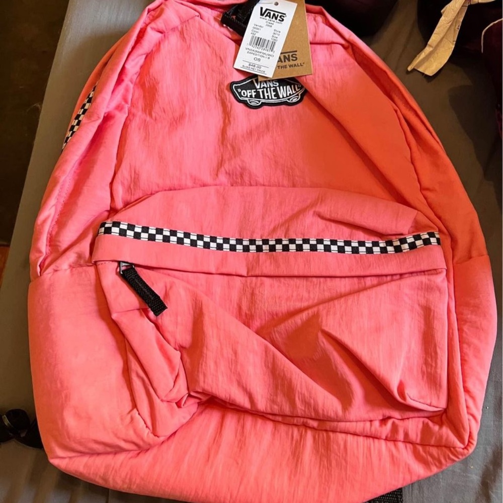Pink with checkered VANS backpack